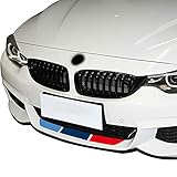 2pcs 3.6 INCH Reflective Tripe Decal Sticker Compatible with BMW Front & Rear Bumper Stripes Hood/Bonnet, Trunk, Side Skirt Exterior Cosmetic Decoration