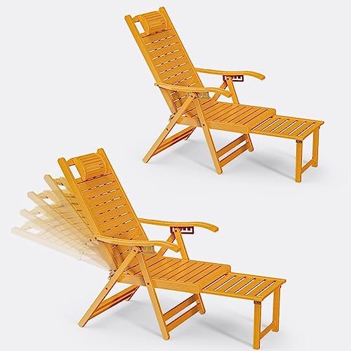 Chaise Longue Pliante Bois inclinable Wisdom au design épuré