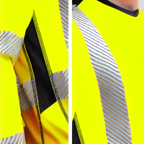 Camiseta alta visibilidad manga larga T2S Bali para trabajo reflectante 5