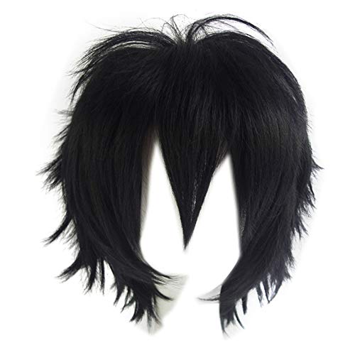 Probeauty Unisex Basic Short Hair Wig/Wigs Cosplay Party+Wig Cap (Black)