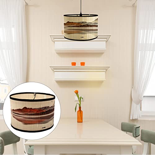 Luxshiny Wood Lamp Shade Chandelier Lamp Shades Rustic Country Cottage Floor Lampshade Hanging Light Covers For Bedside Table Lamp Wedding Home Decor #TOP1