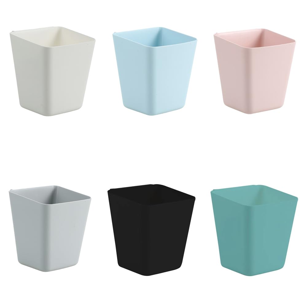 6Pack Hanging Cup Holders, Multipurpose Rolling Cart/Pegboard Accessories Utility Cart Accessories for Art & Craft Supplies, Space Saving Hanging Storage Basket Pencil Holder Makeup Organizers