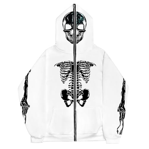Sweat à capuche phosphorescent Halloween idéal pour illuminer vos soirées déguisées
