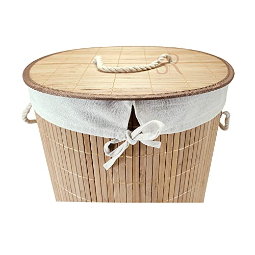 Cesto em bambu redondo 36x60 cm Mek