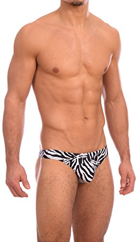 Gary Majdell Sport Mens New Hot Zebra Print Thong Swimsuit Size Large #TOP2