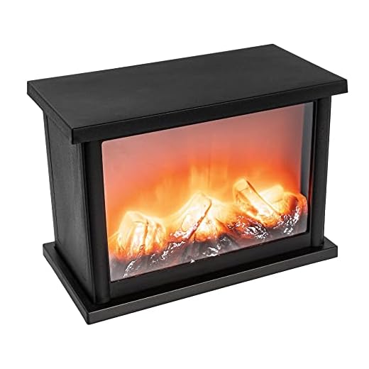 Ideen mit Herz Chimenea LED,chimenea decorativa,eléctrica,funciona con pilas,sin calefacción,efecto realista de fuego/llama,con función de temporizador (6 horas encendidas,18 horas apagadas)