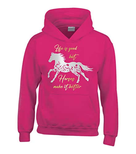Sweat à capuche pour cavalière fuchsia S vêtement chaud