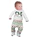 Unmega Baby Boy Girl Xmas Outfit Christmas ELf Long Sleeve Romper Bodysuit Deer Pants Set (70/0-6 months)