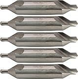 CME 5 pcs M2 High-Speed Steel Center Drills, No. 7 Size