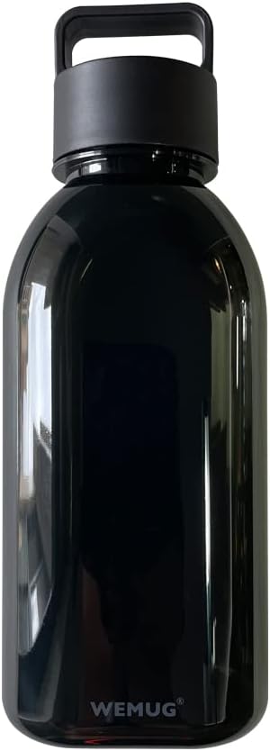 WEMUG Water Bottle 1000ml (Leak-safe) Super light Water Bottle Giant Black 1 Liter