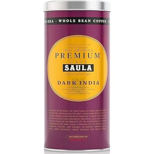 SAULA PREMIUM Café Lata Gran Espresso Dark India 500g. Grano...