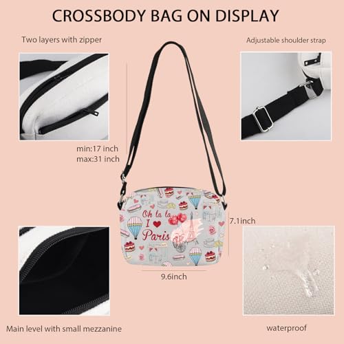 Tower Crossbody Bag Paris Lover Gift Vacation Travel Gift Cute France Purse Bag Oh La La I Love Paris For Her2