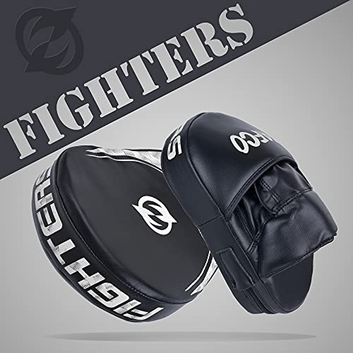 Zafco Sports Boxing Mitts for Muay Thai MMA Sparring Training Punching Focus Punch Target Mitts and Pads (White) - Thumbnail 4