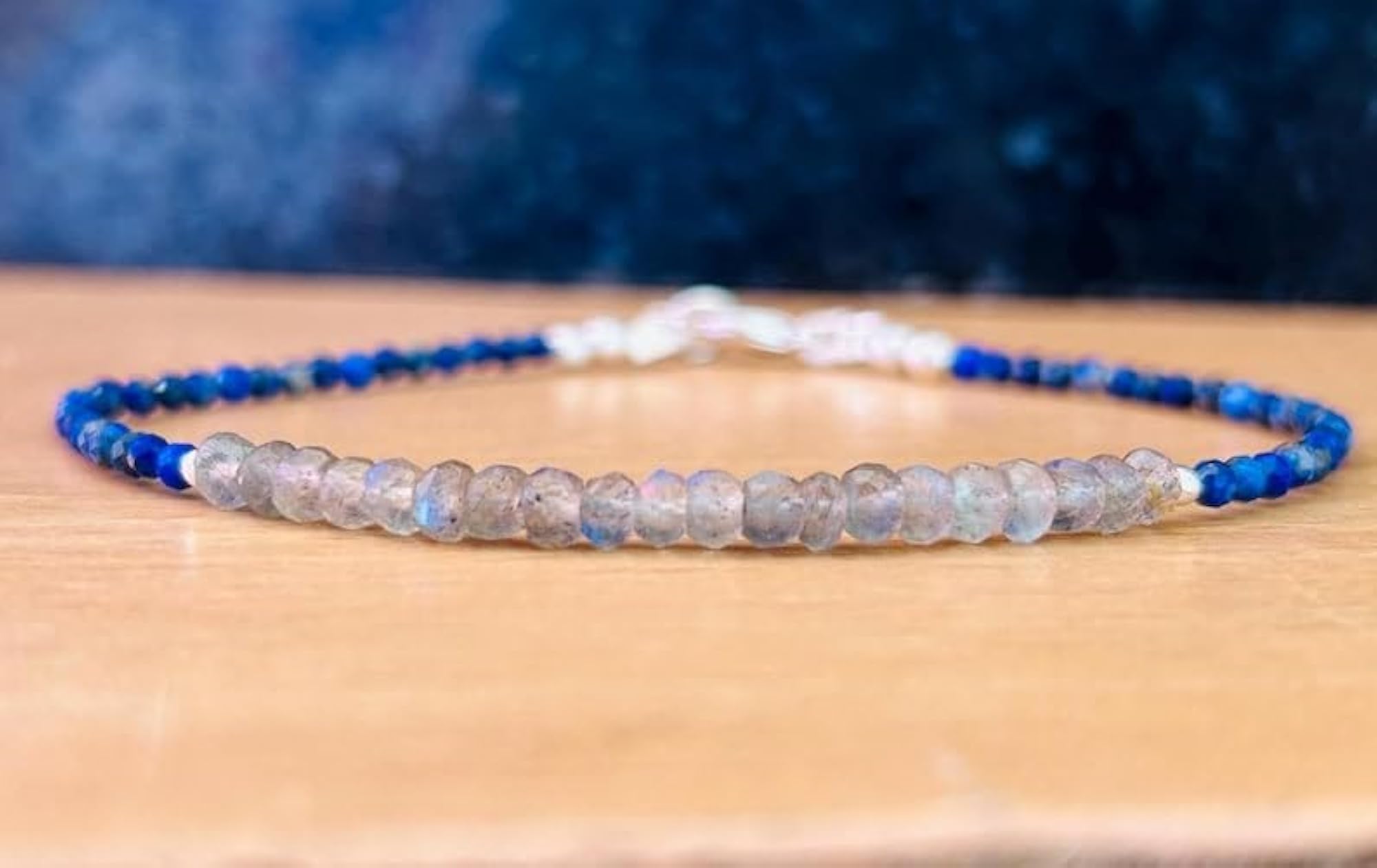 Lapis Lazuli & Labradorite Bracelet, Unisex Healing Gift