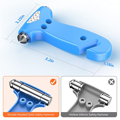 Bsuxmafg Car Safety Hammer, 3-In-1 Emergency Escape Tool With Window Breaker And Seat Belt Cutter, Safety Emergency Car Escape Tool For Car, Office, Home, Blue #TOP3