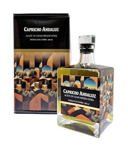CAPRICHO ANDALUZ Aceite de Oliva Virgen Extra 25 Aniversario 500 ml - Sabor Único y Exclusivo para Tus Platos, Ideal para Regalar