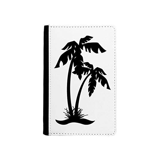 Étui portefeuille de voyage noir motif noix de coco format classique 3.7x5.8" multicolore