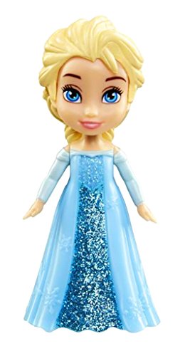 Disney Princess Poseable Elsa Movie Dress Mini Toddler Glitter Frozen Doll 3