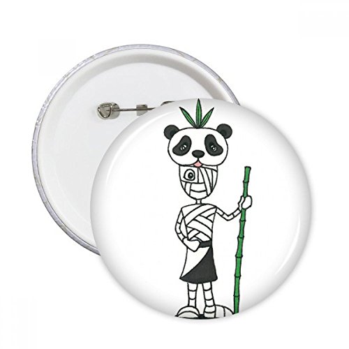 Badge rond Horus et Momie Égypte | Pins panda DIYthinker pour vêtements, lot de 5 pièces taille S