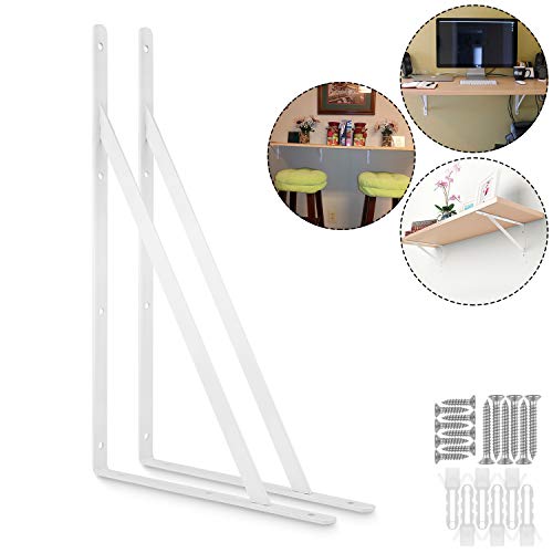 STARVAST - Soporte para estante, 4 unidades, ángulo de 90 grados, blanco