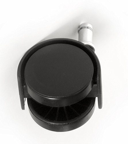 Image of Breewell Plastic Revolving Pin Type Chair Wheel (Black, Small) - Set of 5