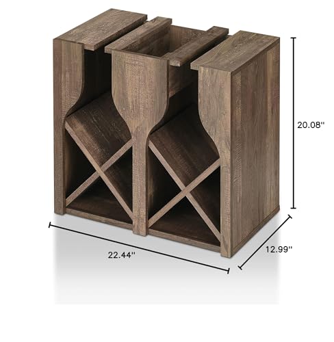 Soporte para 8 Botellas Moderno en Madera 23 in miniatura 6