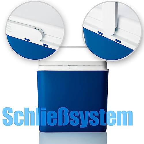 Foto von BigDean Kühlbox 2er Set 24 L groß + 10 L klein blau/weiß - Bis zu 14 Std. Kühlung - Outdoor Kühltasche Isolierbox Thermobox für unterwegs - Made in Europe