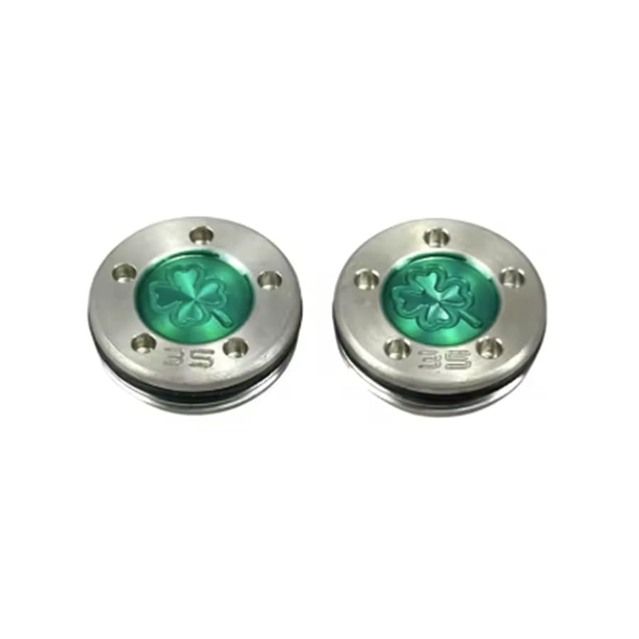 2 PCS Green Aftermarket Golf Head Weights with Four Leaf Clover Insert Compatible with Scotty Cameron Putters 5g - 45g (2 x 35g)