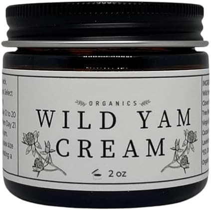 Grospe Organic Enriched Wild Yam Cream for Hormone Balance, Women's Organic Wild Yam Root Cream, Moisturization for All Skin Types, 2 Oz