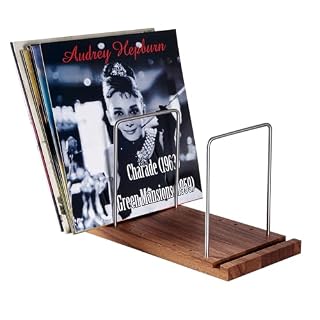 Vinyl Record Storage Holder, Solid Wood Record Stand for albums, 50-75 LP Vinyl Rack, Built-in Now Playing, for Albums Rack Organizer Record Display - Les Beatles, Paul McCartney, John Lennon, RIngo Starr, George Harrison