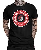 Portland Trail Blazers - Basketball Spieler Sport Team NBA Trikot für Fans Herren Männer T-Shirt | Schwarz | M