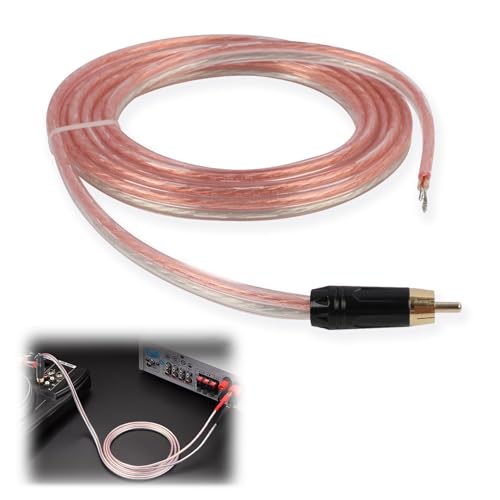 Vxiwscy 2M Cavo Altoparlante RCA - Audio Di Livello Superiore Con Connettori Placcati Oro Per Amplificatori E Subwoofer, Conduttori in Rame Senza Ossigeno (OFC), Resistenza Alla Corrosione