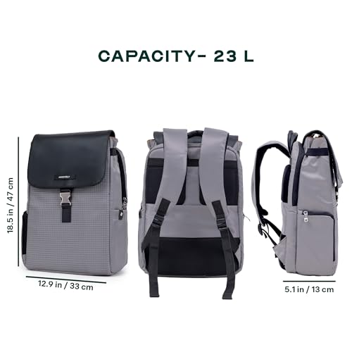 Image of Assembly Arto Laptop Backpack for Men Women 15.6 Inch Quilted Office Travel Bag with Trolley Sleeve Business Travel Bag
