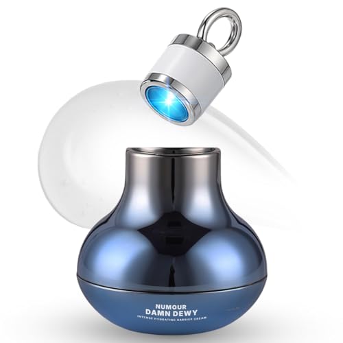 Image of Numour Damn Dewy Face Moisturiser | 7% Hyaluronic Acid | Deep Hydration, Barrier Repair | Blue LED Massager for Enhanced Absorption | 30g | All Skin Types