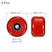 PATIKIL 54mm Skateboard Wheel with Bearings ABEC-9, 4 Pack Street Wheels for Skateboards Cruiser Wheel Replacement 85A, Red