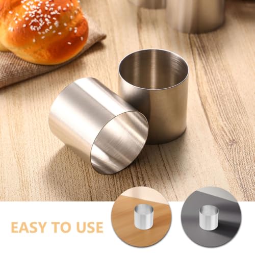 Aros para pasteles y mousses Happyyami, moldes redondos de acero inoxidable de cocina 4