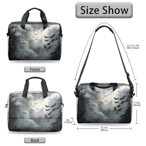 Maletín para laptop 15.6-16 pulgadas con diseño de murciélagos miniatura 6