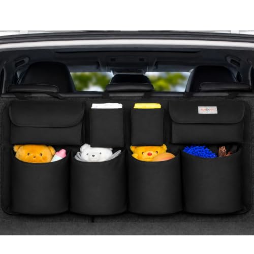 Image of SURDOCA Car Trunk Organizer, LARGE CAPACITY(43 x 19 in) Car Organizers and Storage with 8 Pockets, Upgraded Trunk Storage for Car, SUV, Truck, MPV