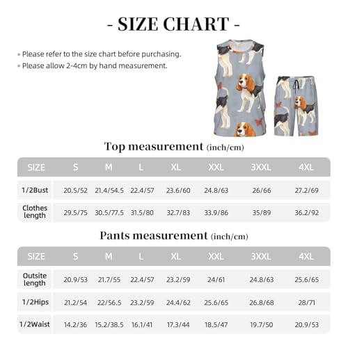 Maillot de basket-ball homme Beagle Patterns ensemble gilet et short