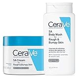 CeraVe Renewing Salicylic Acid Daily Skin Care Set | Contains CeraVe SA Cream and Body Wash for...