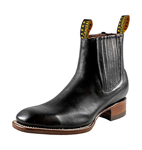 El General Cowboy Men's Ankle Boots Genuine Leather Black Botin Campero 720