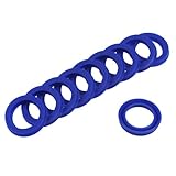 YOKIVE 10 Pcs UHS Radial Shaft Seals, Industry PU Oil Seals for Hydraulic Cylinders (Blue, 20-mm ID x 28-mm OD 5-mm Width)