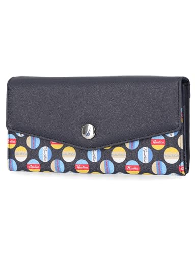 Image of Nautica Money Manager RFID Womens Wallet Clutch Organizer (Indigo)