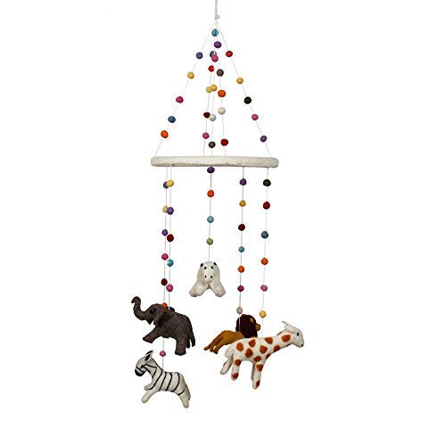 The Hobby Bounty Crib Baby Mobile Animal Nursery Baby Safari Theme Mobile Hanging Felted Nursery Home Decor Perfect Handmade Gift (Animal Toys) #TOP1