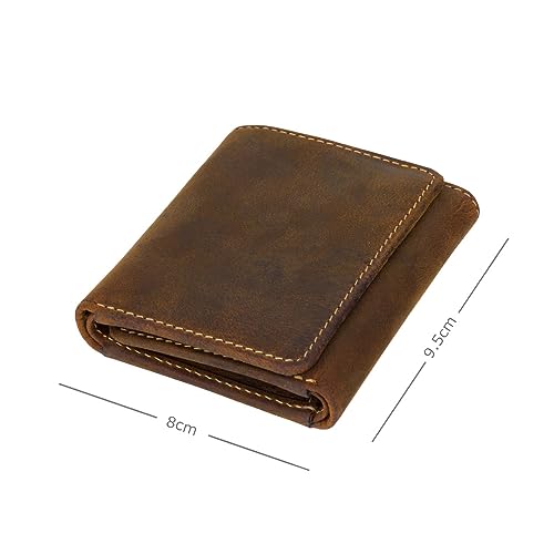 VISCONTI Hunter Collection Apache Leather Tri-Fold Wallet in Oiled Leather RFID Blocking 700 (Oil Tan)3