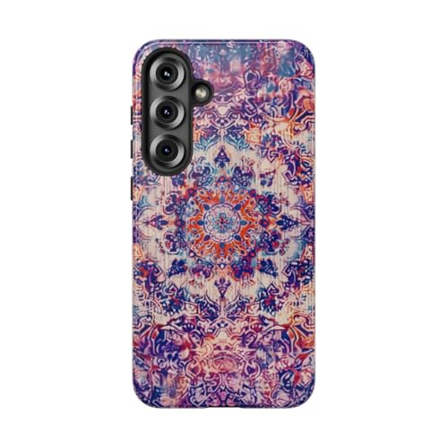 Coque Samsung S25 Plus violette rigide protection antichoc motif oriental