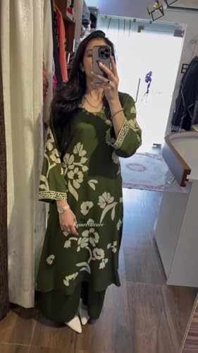 Image of BLOOMORAA BY PRAGYA Kurta Plazo Set for Women's| Printed Rayon Kurti Plazo Black |Womens Rayon Kurta Set with Palazzo Pant