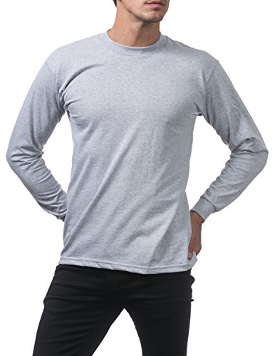 Pro Club Men's 3-Pack Heavyweight Cotton Long Sleeve Crew Neck T-Shirt4