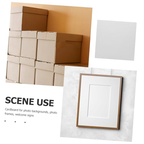 TEHAUX 10 Folhas Papelão Ondulado Papel De Construção Branco Inserções Quadradas Envio Artesanal Sep