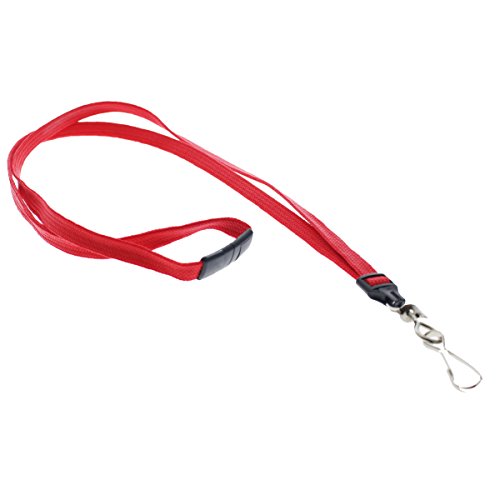 Specialist Id 25 Pack - Premium Breakaway Lanyards For Id Badges - Metal Swivel J Hook - 3/8” Wide - 36 Inch Length - Flat Woven (Red) #TOP2